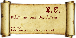 Mármarosi Bojána névjegykártya